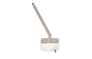 Left Hand Single Arm Ellipse Roto Gear Casement Operator 9.5" (White)