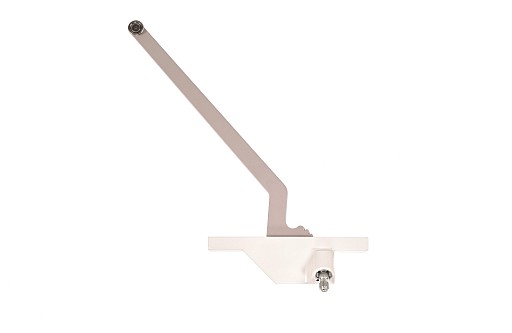 Right Hand Front Mounted Stainless Steel Roller 9.5" (White)